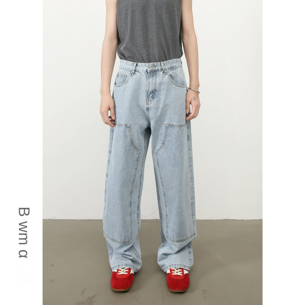 Loose Denim Pants for Men | American Style  Straight Leg Wide Leg Jeans