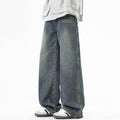 Men's Loose Wide-Leg Straight Long Pants - Premium Japanese Denim