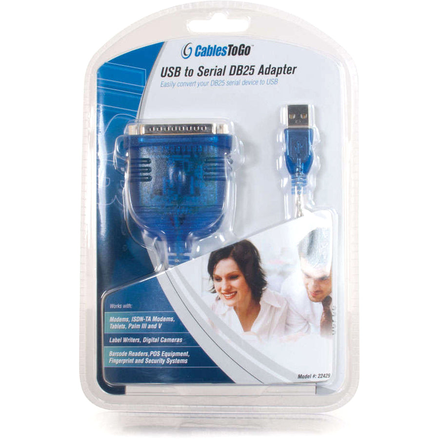 Legrand C2G 6ft USB to DB25 Serial RS232 Adapter Cable