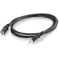 C2G 6FT 3.5MM M/F AUDIO EXT CABLE, Female, 6 ft, Black