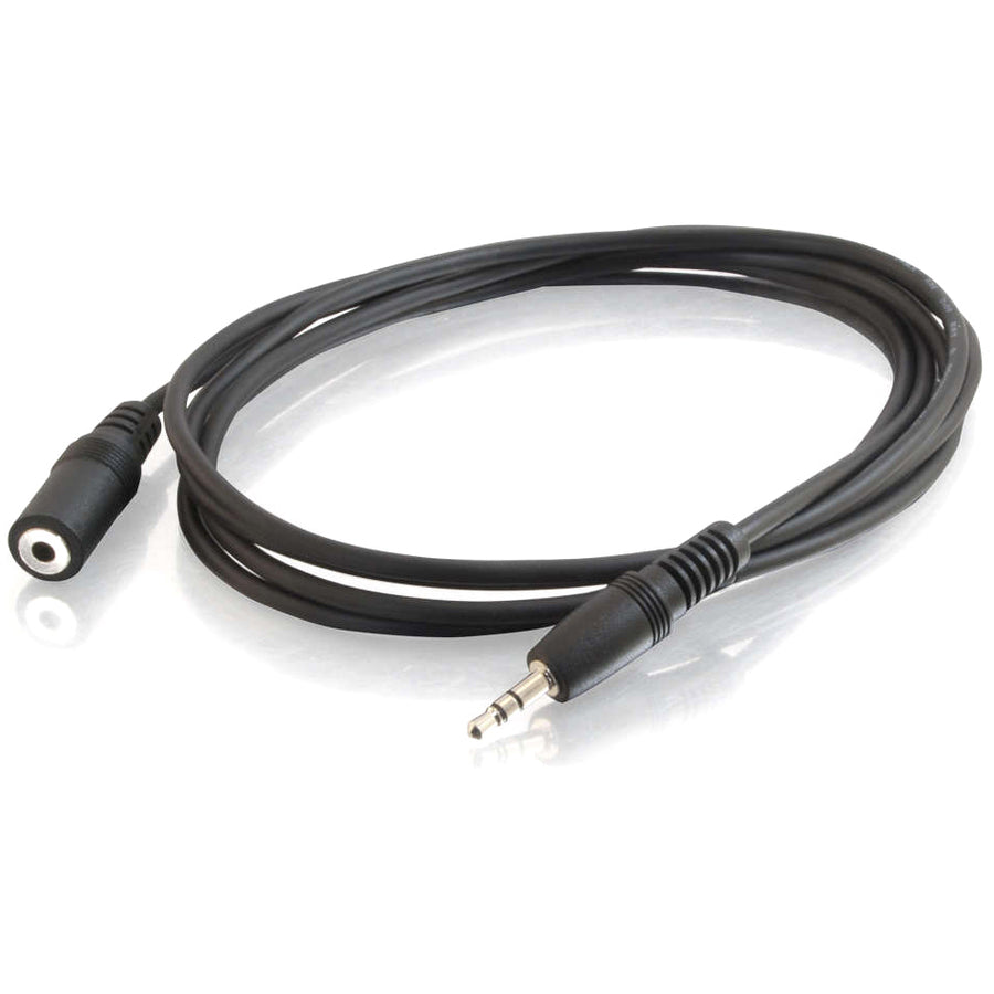 C2G 6FT 3.5MM M/F AUDIO EXT CABLE, Female, 6 ft, Black