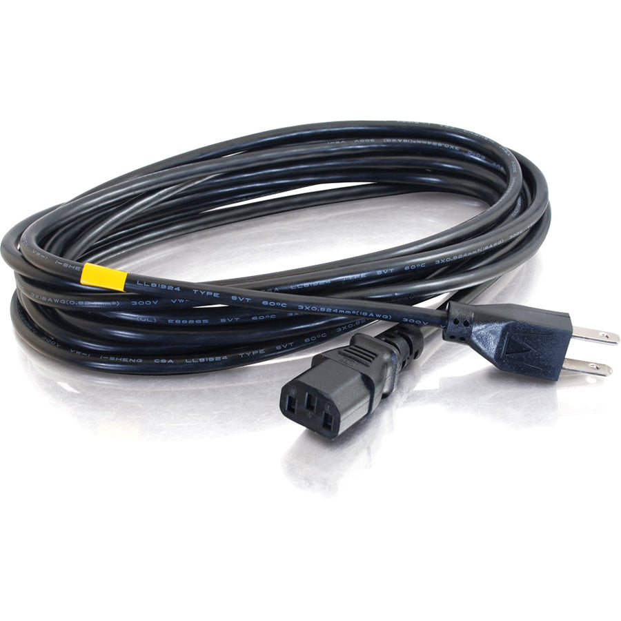 Legrand C2G 10ft Power Cord - 18 AWG - NEMA 5-15P to IEC320C13 - Computer Power, 10 ft, Black