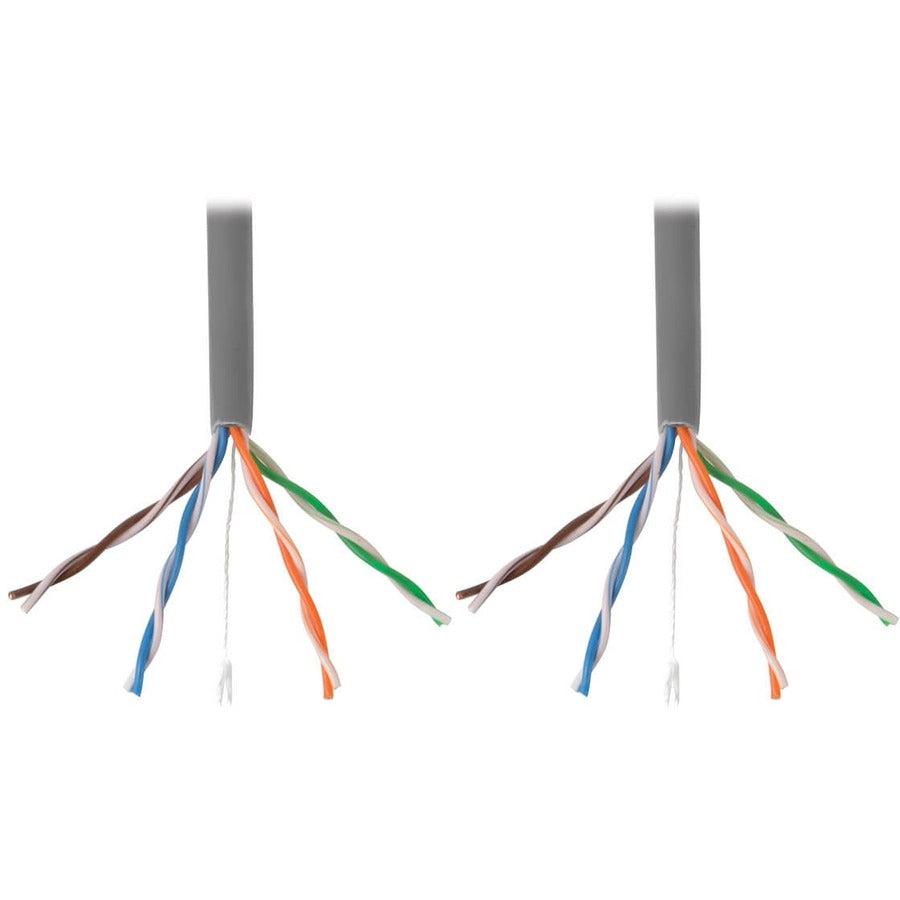 Eaton Tripp Lite Series Cat5e 350 MHz Solid Core (UTP) PVC Bulk Ethernet Cable - Gray, 1000 ft. (304.8 m), TAA