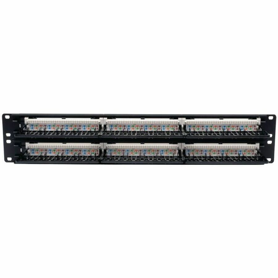 Eaton Tripp Lite Series 48-Port 2U Rack-Mount Cat5e 110 Patch Panel, 568B, RJ45 Ethernet, TAA