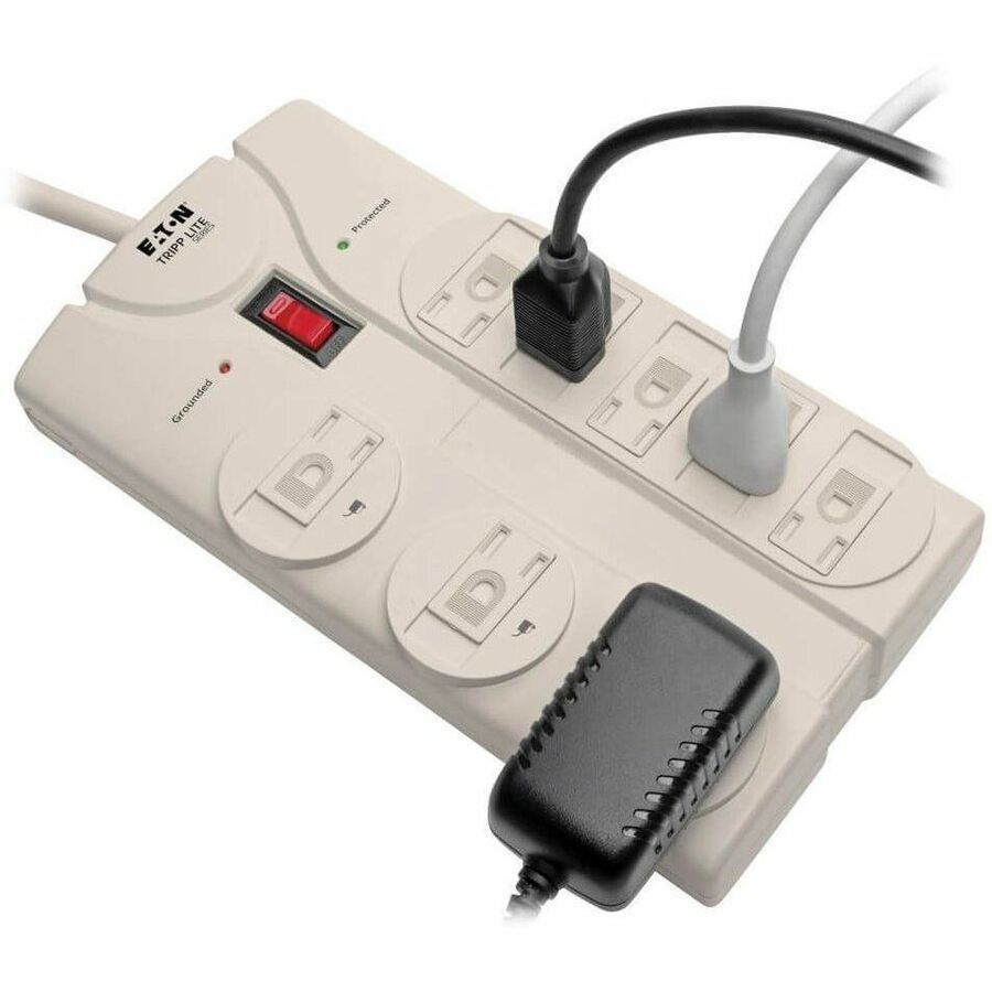 Eaton TLP808 Protect It! 8 outlet, 8' cord, 1900 joules, EMI/RFI, 8 ft, Gray