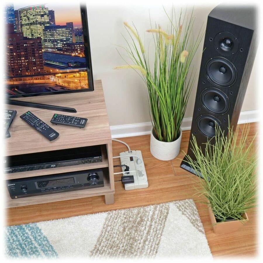 Eaton TLP808 Protect It! 8 outlet, 8' cord, 1900 joules, EMI/RFI, 8 ft, Gray