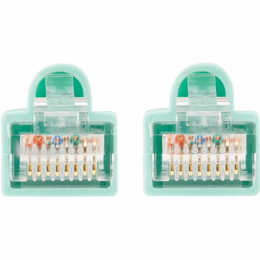 Eaton Tripp Lite Series Cat6a 10G Snagless UTP Ethernet Cable (RJ45 M/M), Aqua, 14 ft. (4.27 m)