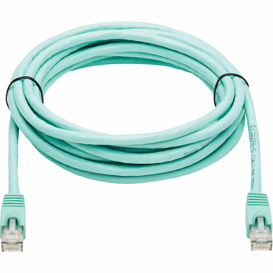 Eaton Tripp Lite Series Cat6a 10G Snagless UTP Ethernet Cable (RJ45 M/M), Aqua, 14 ft. (4.27 m)
