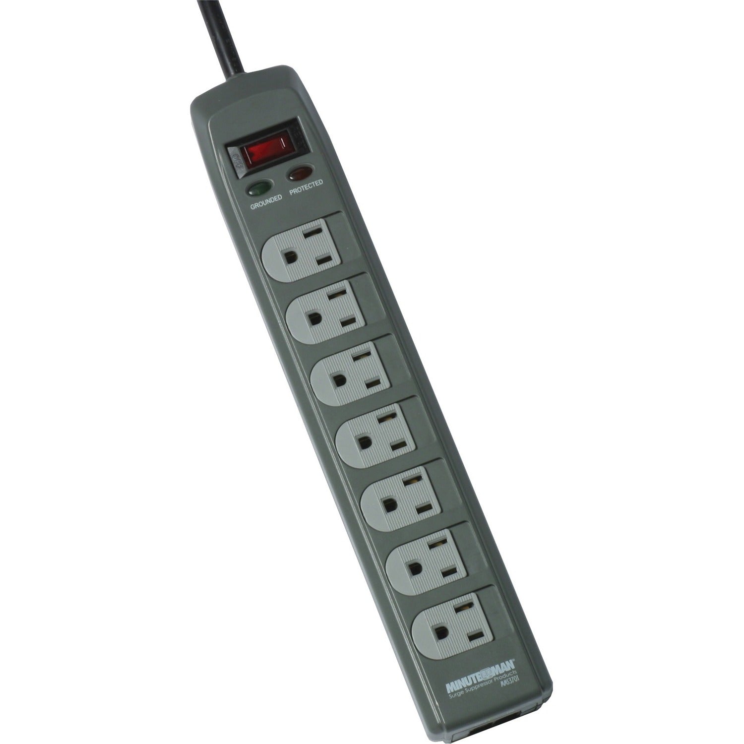 Para Minuteman MMS Series 7 Outlet Surge Suppressor, 7 Outlet Surge SuppressorTelephone Cord, MMS370T