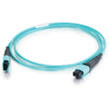 Legrand C2G 30m MTP 10Gb 50/125 OM3 Multimode Fiber Cable - Aqua - 100ft, Female, 98.43 ft, Green
