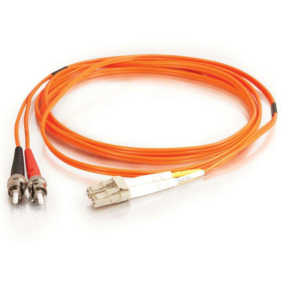 Legrand C2G 20m LC-ST 62.5/125 OM1 Duplex Multimode PVC Fiber Optic Cable (USA-Made) - Orange