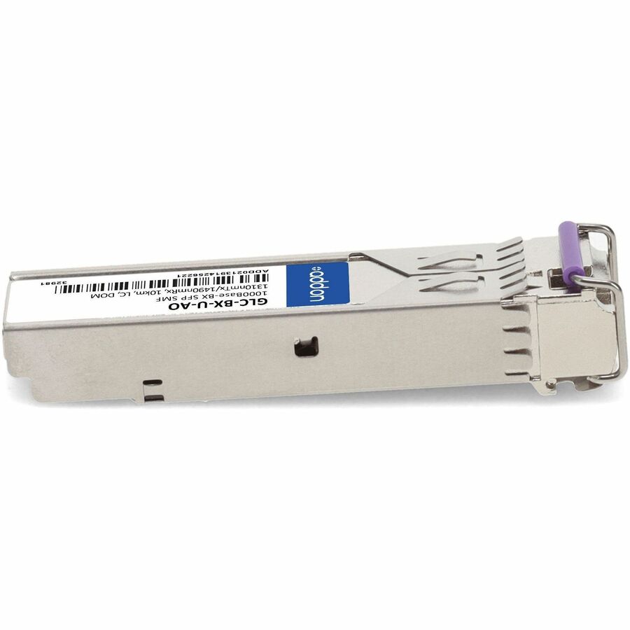 AddOn Cisco GLC-BX-U Compatible TAA Compliant 1000Base-BX SFP Transceiver (SMF, 1310nmTx/1490nmRx, 10km, LC, DOM)