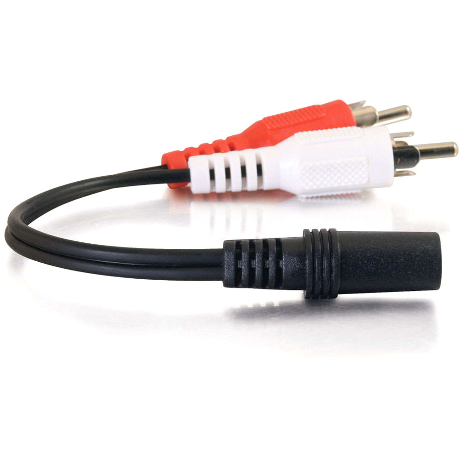 Legrand C2G 6in Value Series One 3.5mm Stereo Female To Two RCA Stereo Male Y-Cable