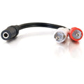 Legrand C2G 6in Value Series One 3.5mm Stereo Female To Two RCA Stereo Male Y-Cable