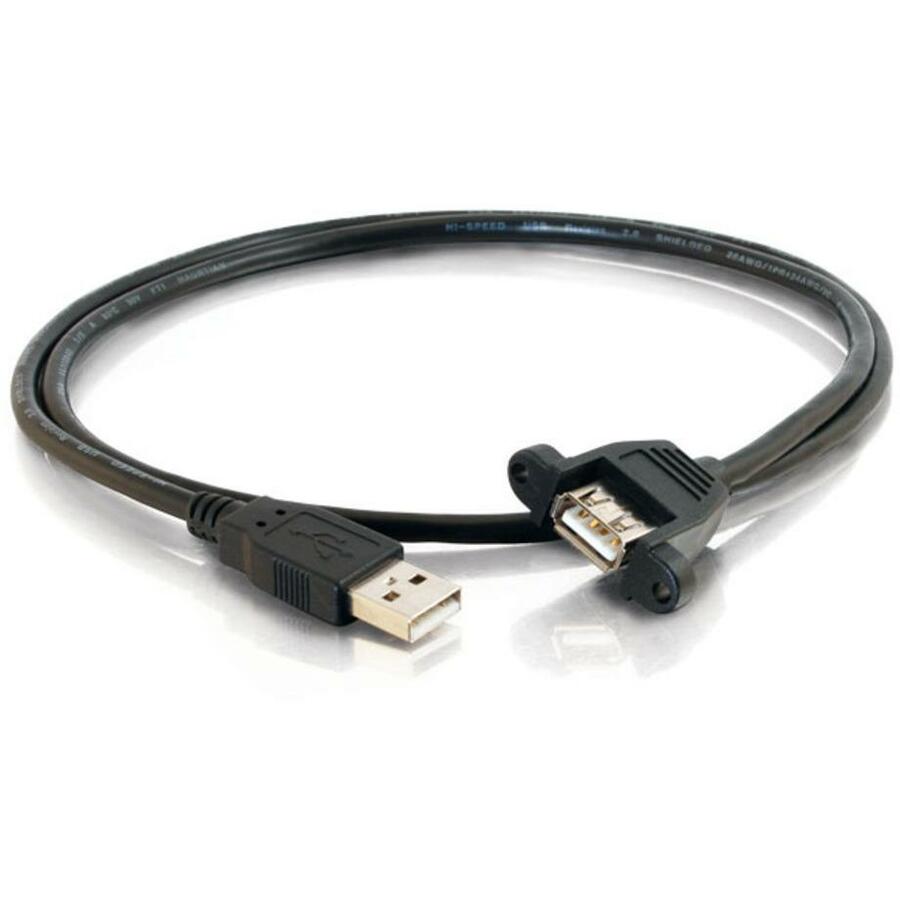 Legrand C2G 1.5ft Panel-Mount USB 2.0 A Male to A Female Cable