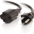 C2G 15' NEMA 5 15P to 5 15R, 1.07 lb, 15ft 18 AWG Outlet Saver Power Extension Cord (NEMA 5-15P to NEMA 5-15R), Black