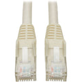 Eaton CAT6 GIGABIT White SNAGLESS PATCH CABLE RJ45 - 2ft, Male, 2 ft, N201-002-WH
