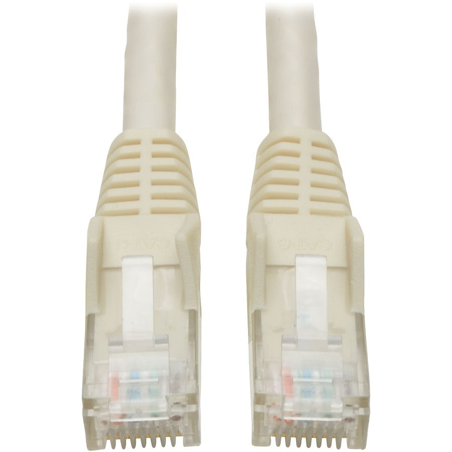 Eaton CAT6 GIGABIT White SNAGLESS PATCH CABLE RJ45 - 2ft, Male, 2 ft, N201-002-WH