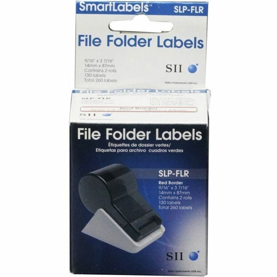 Seiko SLP-FLB White/Red File Folder Labels