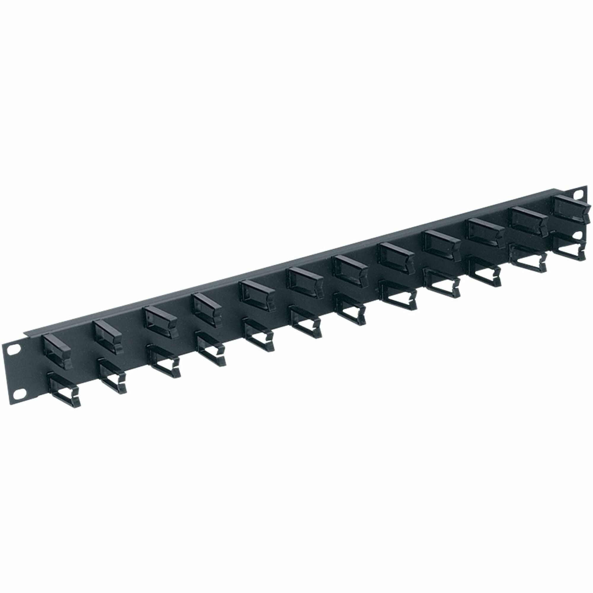 Legrand Middle Atlantic 1RU D-Ring Horizontal Rack Cable Manager with Micro-clip