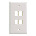 Panduit NetKey 4 Sockets Single Gang Faceplate