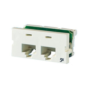 Legrand SIICLRTY5ET568A/B, II 2 Socket Faceplate Module, White, OR-S225E00-88