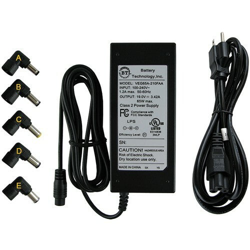BTI AC-U65W-5X AC ADAPTER 19V 65W 04G2660031T2, A00020, NX061/NP, 200-XX027-11-1, CF745, P975F, 200-XX047-11-1, K000042840, A000007020, NX061 SATELLITE T210, T215D, T215D-S1140, T215D-S1140RD, T215D-S1150, T215D-S1150RD, T215D-S1150WH, T215D-S1160RD, T215