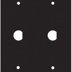 Legrand Middle Atlantic Punchout Panel - Black - 3.5" Height x 3.4" Width x 0.5" Depth, 12BNC2