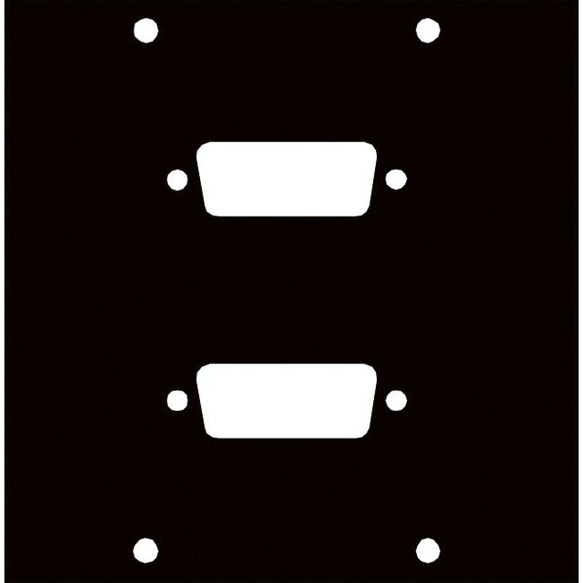Middle Atlantic Punchout Panel, 2DB15, Black