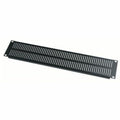 Legrand Middle Atlantic Vented 2RU Steel Rack Panel with 17% Open Area - 12 Pack - Black