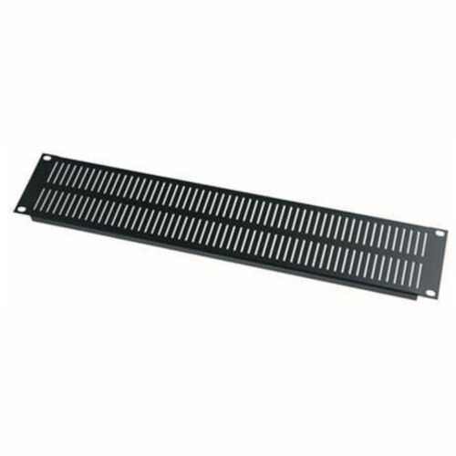 Legrand Middle Atlantic Vented 2RU Steel Rack Panel with 17% Open Area - 12 Pack - Black
