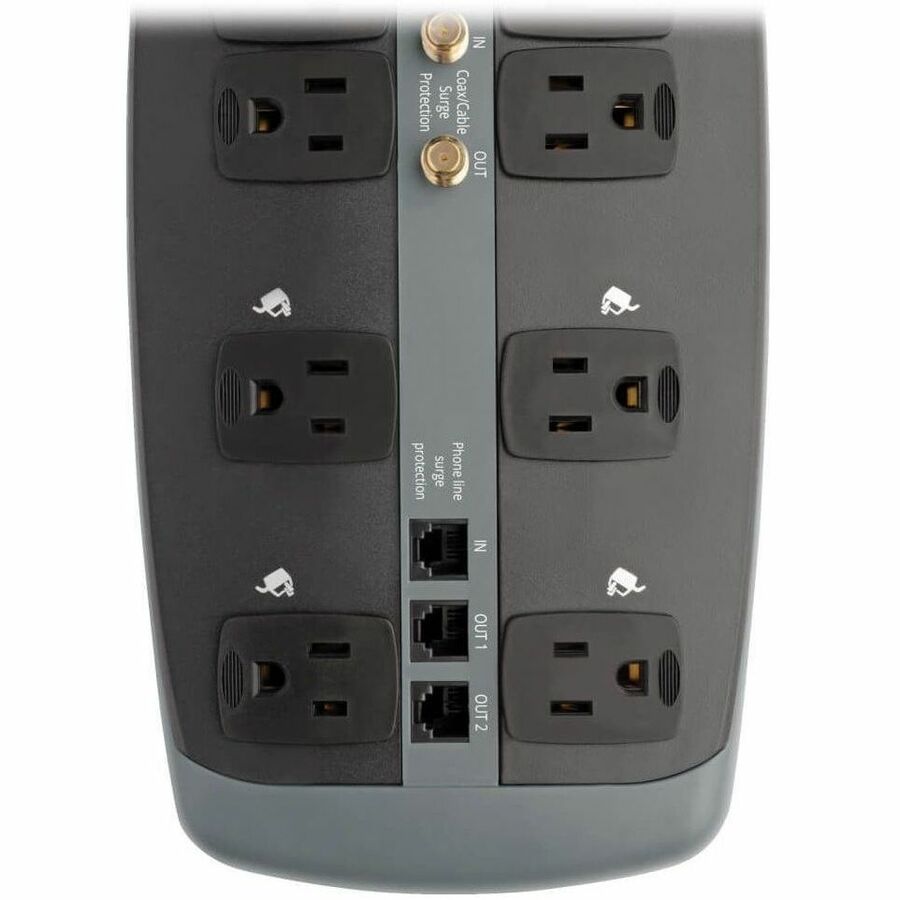 Eaton Tripp Lite Series Protect It! 10-Outlet Surge Protector, 8 ft. (2.43 m) Cord, 3345 Joules, Tel/Modem/Coaxial Protection