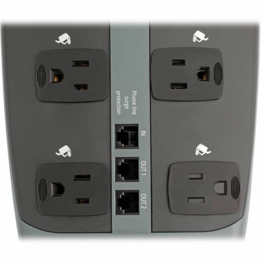 Eaton Tripp Lite Series Protect It! 10-Outlet Surge Protector, 8 ft. (2.43 m) Cord, 3345 Joules, Tel/Modem/Coaxial Protection