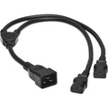 Eaton Tripp Lite Series Splitter Cable, Heavy-Duty, C20 to 2x C13 - 15A, 100-250V, 14 AWG, 2 ft. (0.61 m), Black
