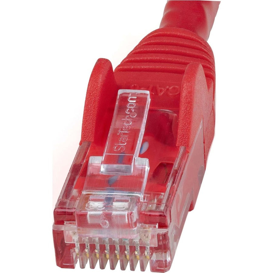 StarTech.com 25ft CAT6 Ethernet Cable - Red Snagless Gigabit - 100W PoE UTP 650MHz Category 6 Patch Cord UL Certified Wiring/TIA