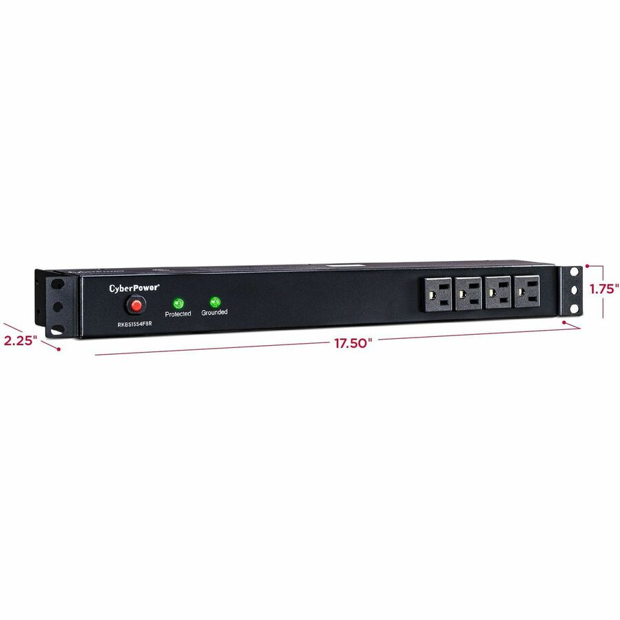 CyberPower RKBS15S4F8R Rackbar 12 - Outlet Surge Protector with 3600 J Surge Suppression