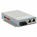 Omnitron OmniConverter 10/100/1000 PoE Gigabit Ethernet Fiber Media Converter Switch RJ45 SC Multimode 550m