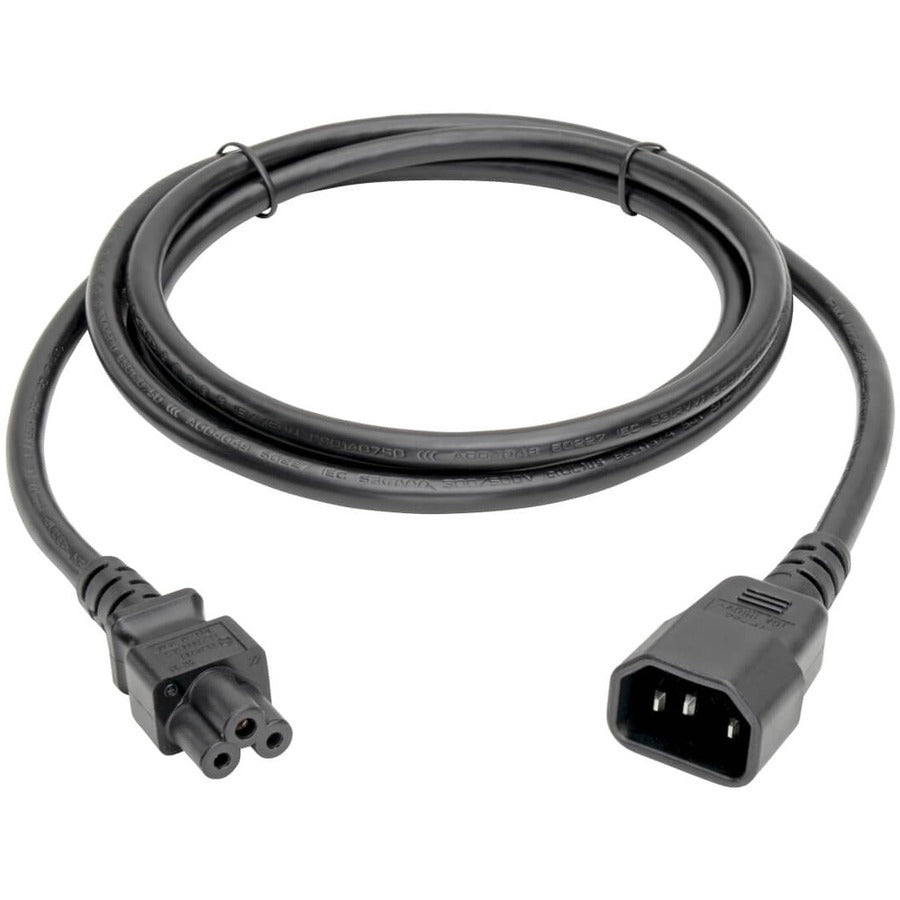 Eaton Tripp Lite Series Laptop Power Adapter Cord, C14 to C5 Adapter - 7A/125V or 2.5A/250V, 18 AWG, 6 ft. (1.83 m), Black