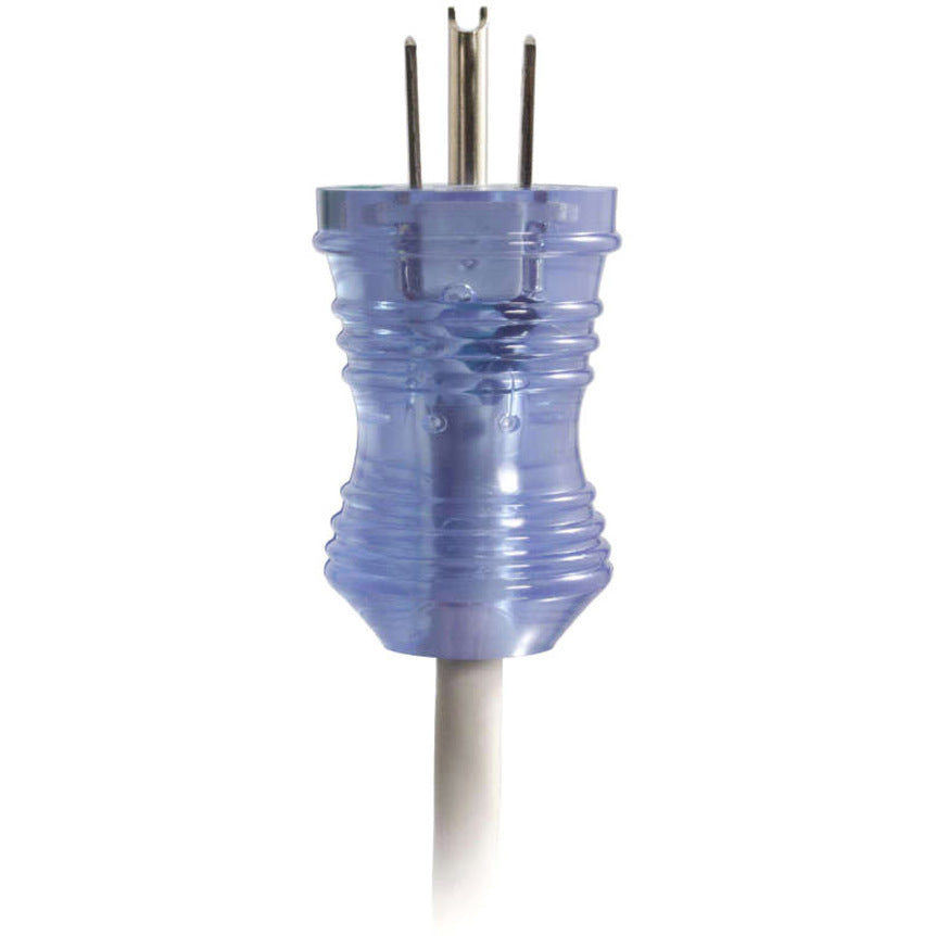 Legrand C2G 6ft 18 AWG Hospital Grade Power Cord (NEMA 5-15P to IEC320C13R) - Gray with Clear Connectors