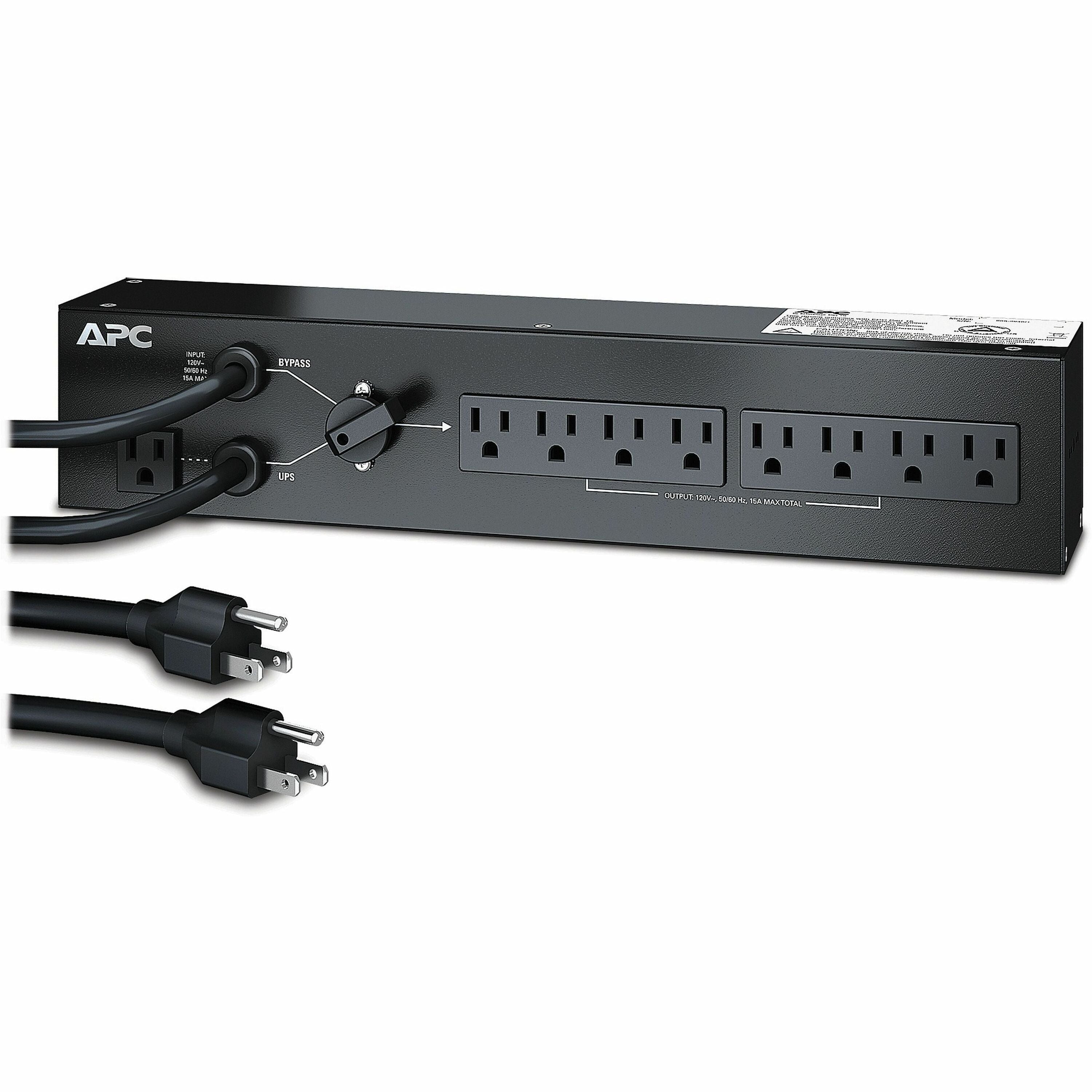 Schneider APC SERVICE BYPASS PDU, 120V 15AMP W/ (8) NEMA 5-15R