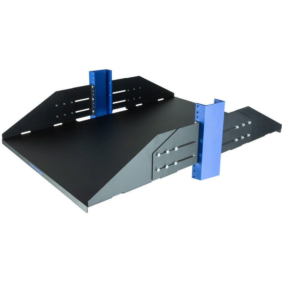 Rack Solutions 3U 2Post Adjustable Center Mount Solid Shelf 29in (D) - Flanged Down