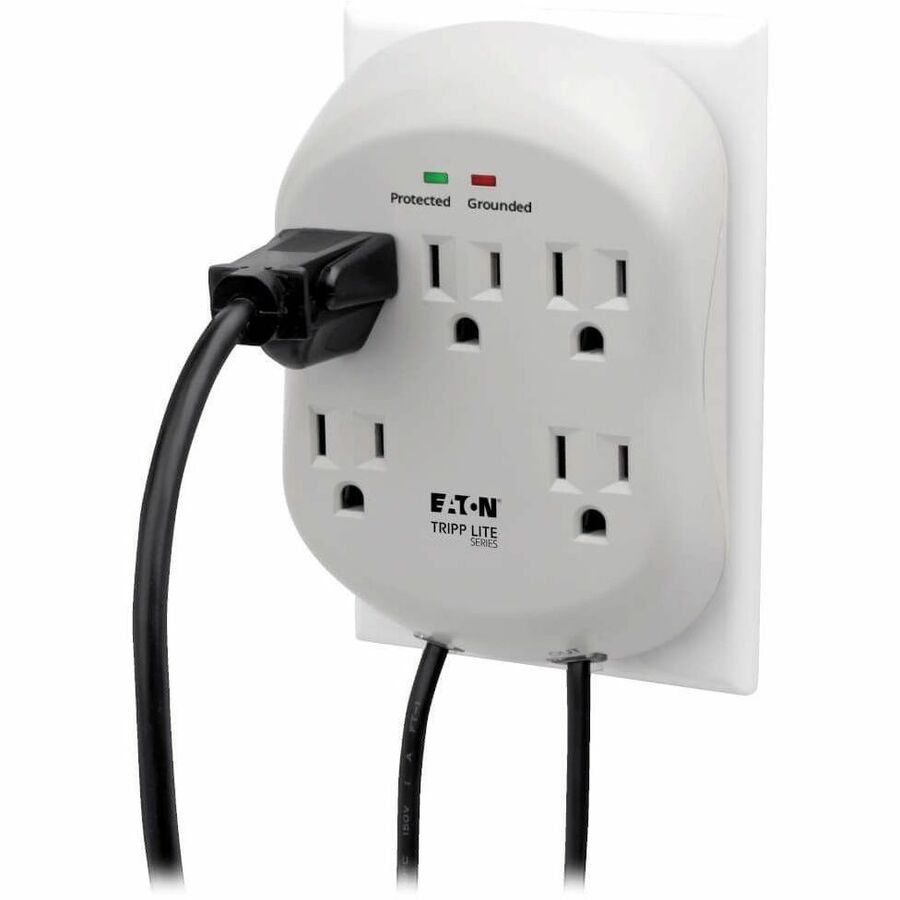 Tripp Surge Protector Wallmount, SK5TEL-0 5-Outlets Surge Suppressor6-ft Phone Cord, 5.28 oz, SK5TEL-0