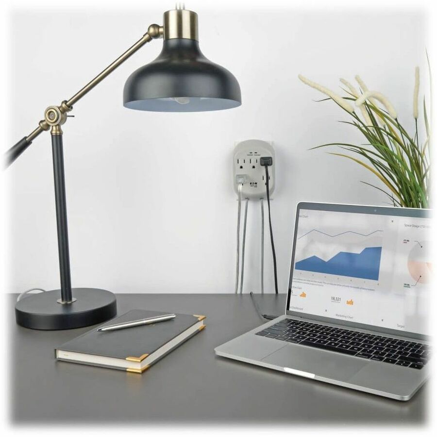 Tripp Surge Protector Wallmount, SK5TEL-0 5-Outlets Surge Suppressor6-ft Phone Cord, 5.28 oz, SK5TEL-0