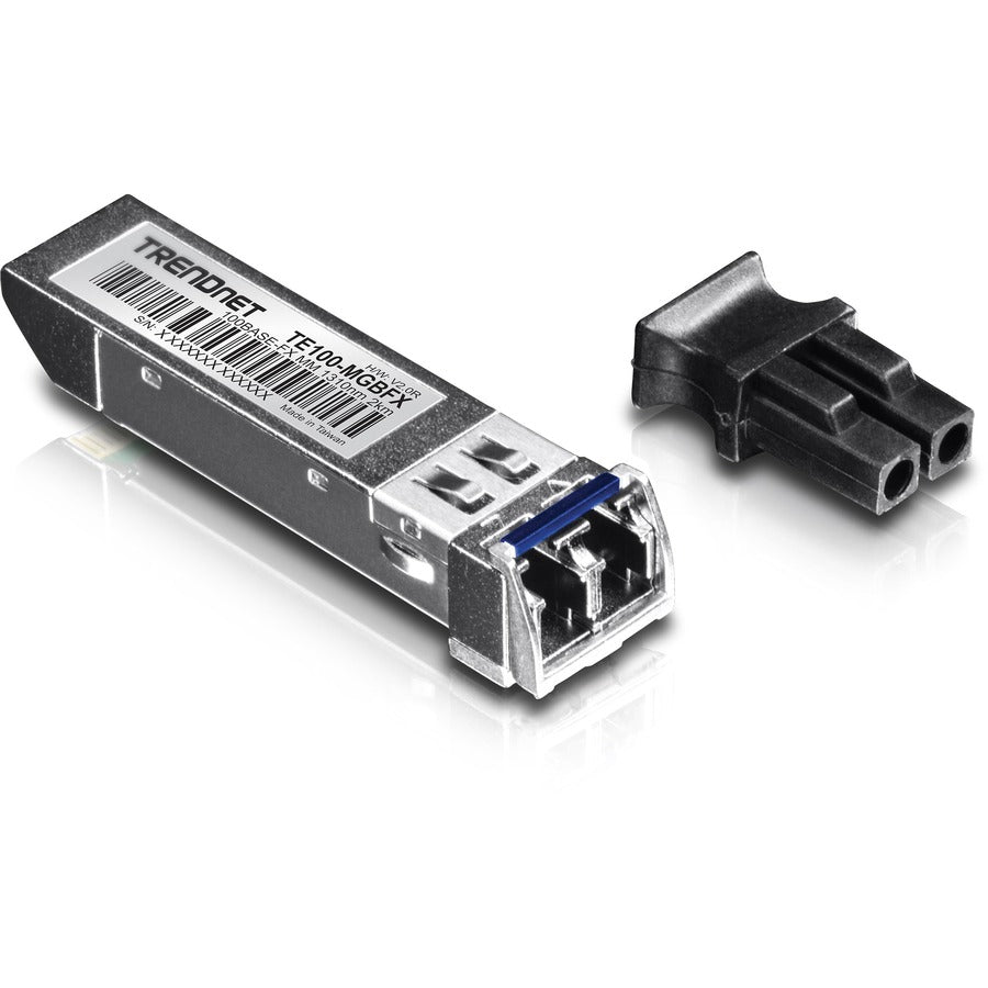 TRENDnet SFP to RJ45 100Base-FX Multi-Mode LC Module, TE100-MGBFX, Compatible with Mini-GBIC, Supports 1310 nm, Up to 155 Mbps, Hot-Pluggable, Up to 2 Km (1.2