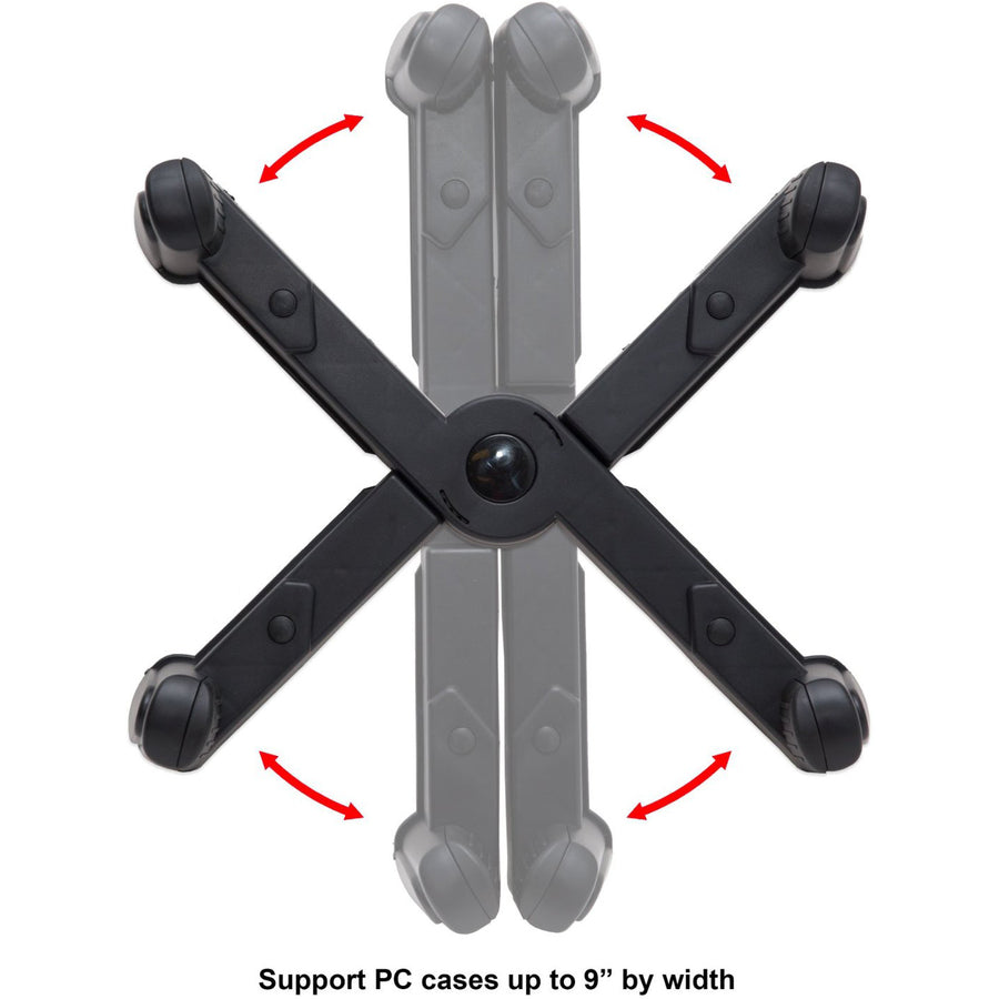 SYBA Multimedia Plastic Stand for ATX Case with Adj. Width with Caster wheels