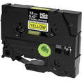 Brother HGES6315PK Black on Yellow Extra-Strength Adhesive Label Tape