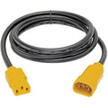 Eaton Tripp Lite Series Heavy-Duty PDU Power Cord, C13 to C14 - 15A, 250V, 14 AWG, 6 ft. (1.83 m), Yellow Plugs