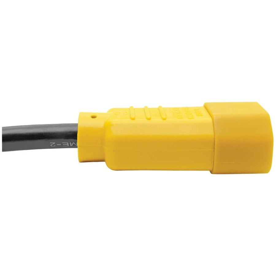 Eaton Tripp Lite Series Heavy-Duty PDU Power Cord, C13 to C14 - 15A, 250V, 14 AWG, 6 ft. (1.83 m), Yellow Plugs
