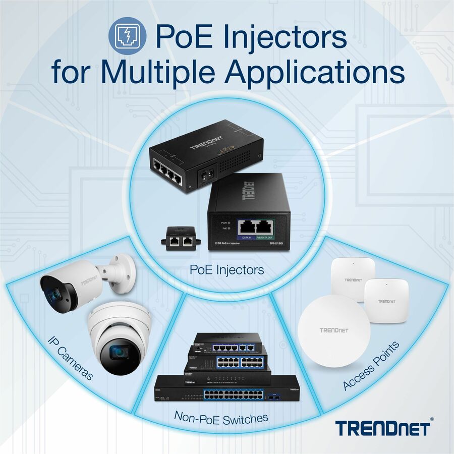 TRENDnet Gigabit Power over Ethernet Injector. Produce a gigabit POE signal, 7 in, 3G, TPE113GI