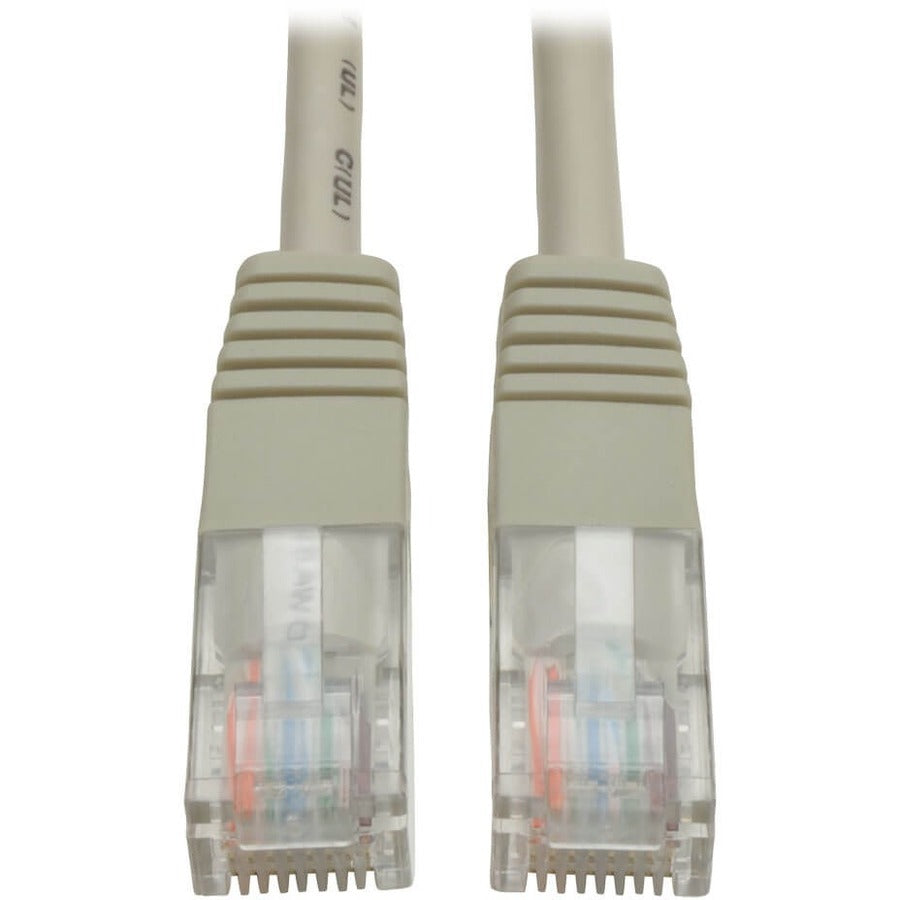 Eaton Tripp Lite Series Cat5e 350 MHz Molded (UTP) Ethernet Cable (RJ45 M/M), PoE - Gray, 12 ft. (3.66 m)
